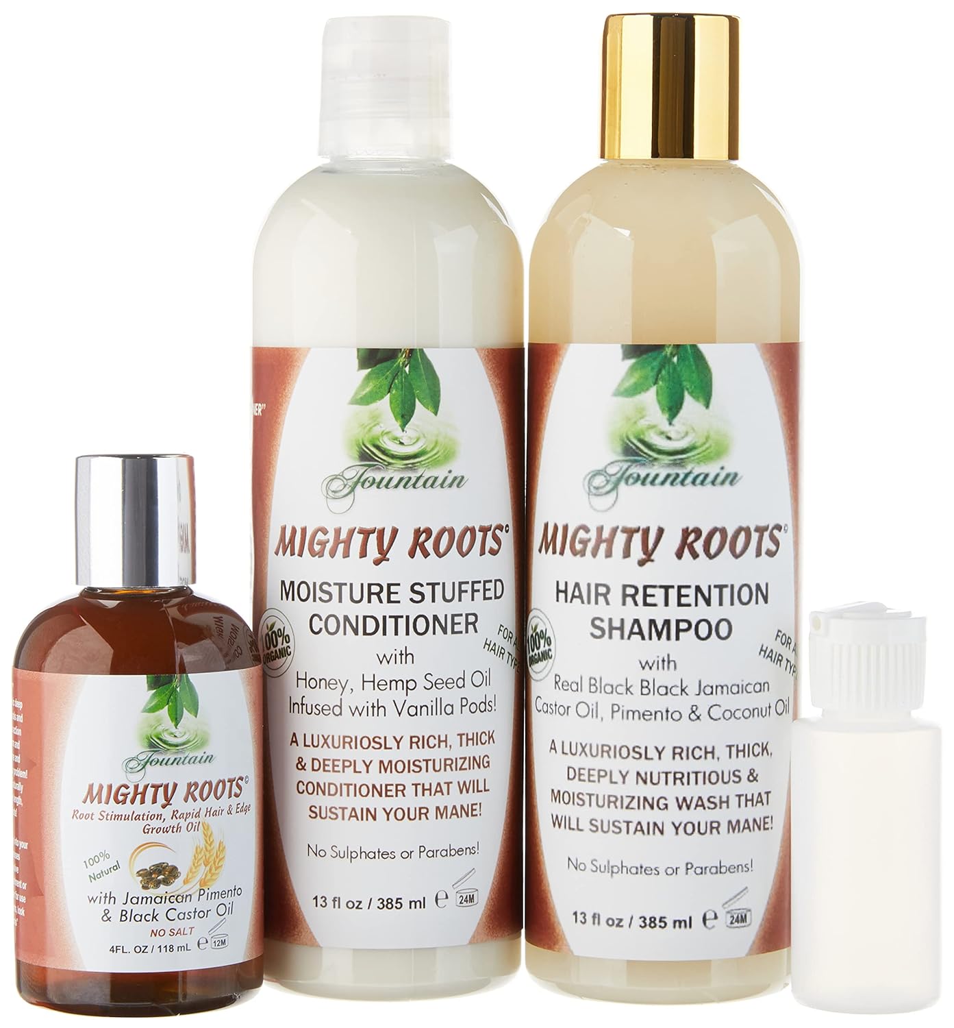 Esupli.com Fountain Mighty Roots Jamaican Pimento and Black Castor Oil 