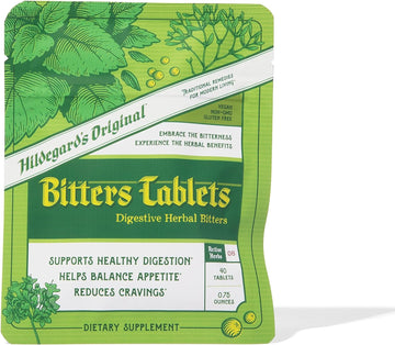 Hildegard's Original Bitters Tablets: Herbal Remedy for Fasting Support, Kidney Liver Cleanse Detox & Repair, Heartburn,