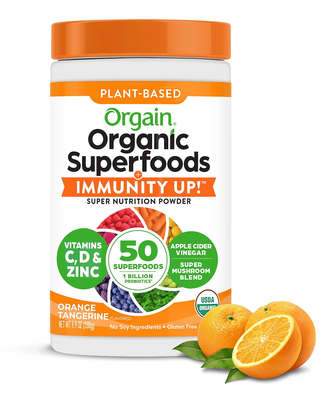 Greens Powder + Superfoods Immune Support, Orgain Organic Immunity Up!