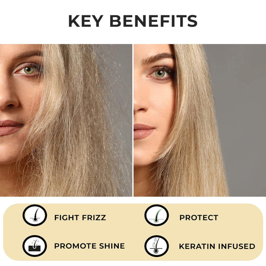 Kashmir Keratin anti frizz serum, Hair Styling Serums Non Oily Anti Frizz (100ml / 3.38  .) Styling Smoothing Strengthening Hydrating & Nourishing Heat Protection Shine Frizz Control Dry Damage Hair Repair