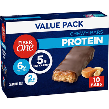 Fiber One Chewy Protein Bars, Caramel Nut, Protein Snacks, 10 ct10 Cou1.03 Pounds