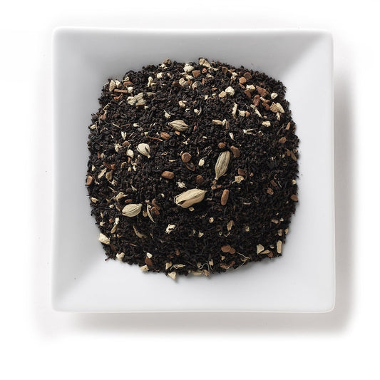 Mahamosa Black Chai Tea Loose Leaf (Looseleaf) - Masala Chai Tea (with ginger root, cinnamon, green cardamom and cinnamon, ginger and vanilla flavors)