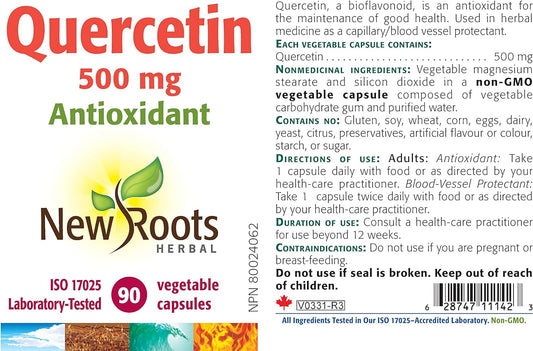New Roots Herbal Quercetin, 90 Ct