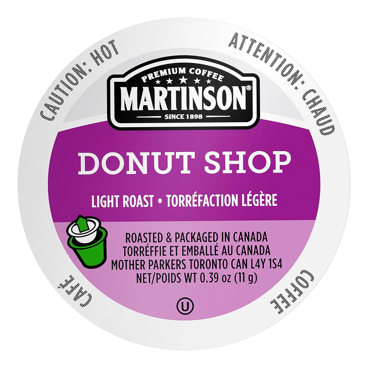 Martinson Single Serve Coffee Capsules, Donut Shop, Compatible with Keurig K-Cup Brewers, 48 Count