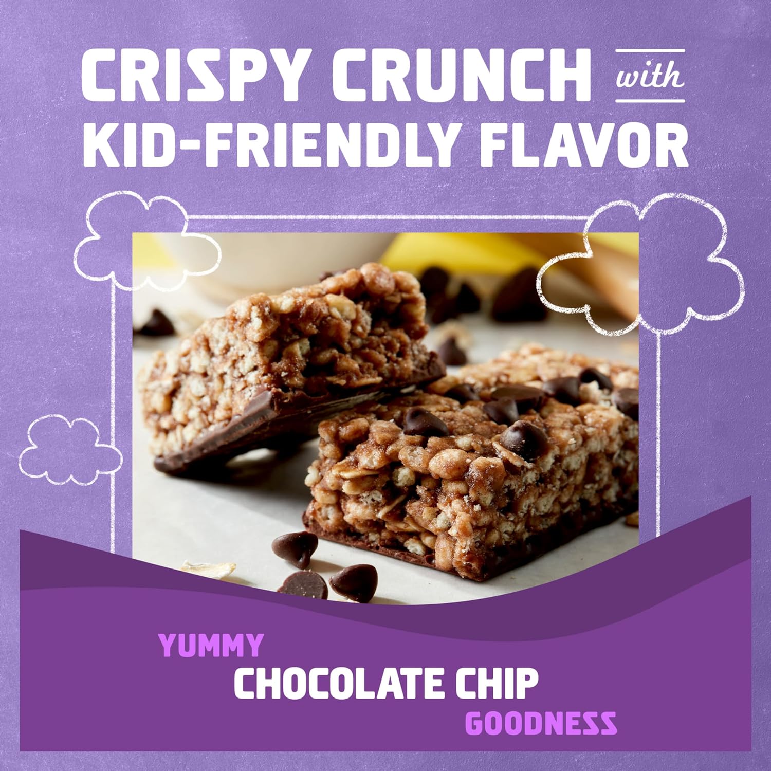 CLIF Kid Zbar Protein - Chocolate Chip - Crispy Whole Grain Snack Bars