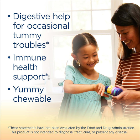 Renew Life Kids Chewable Probiotic Tablets, Daily Supplement Supports 2.4 Ounces