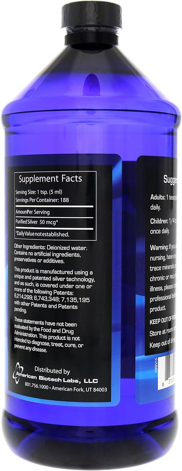 American Biotech Labs ASAP 10 PPM Silver Sol Immune System Support 64 