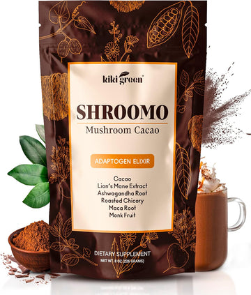 SHROOMO: Mushroom Coffee Alternative | Master Blend of Lion's Mane, Ashwagandha for Mental Clarity, Energy & Focus, Maca