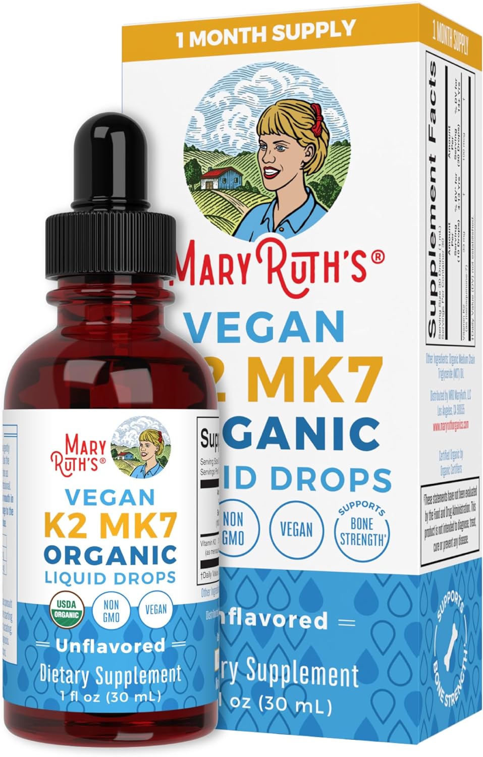 MaryRuth's USDA Organic Vitamin Liquid Drop for Adults and Kids | 100