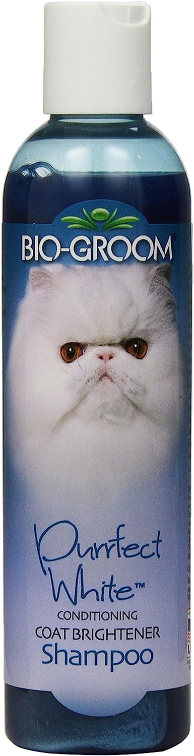 Bio-Groom Purrfect White Cat Shampoo – Color Enhancing Pet Shampoo, Cat Bathing Supplies, Kitten Wash, Cat Grooming Supp