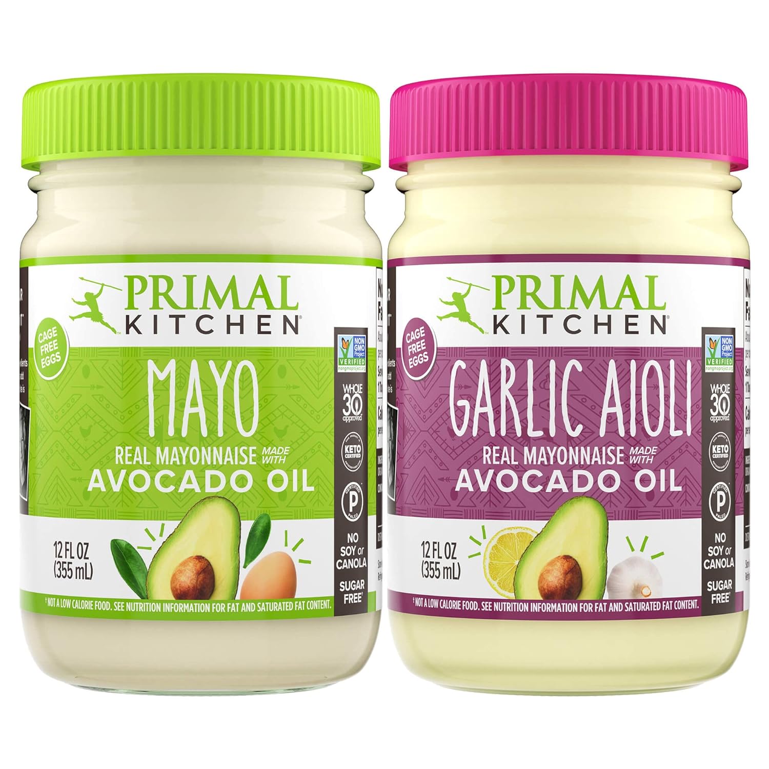 Primal Kitchen Mayo Made With Avocado Oil And Cage-Free Eggs, Variety 12 Ounces
