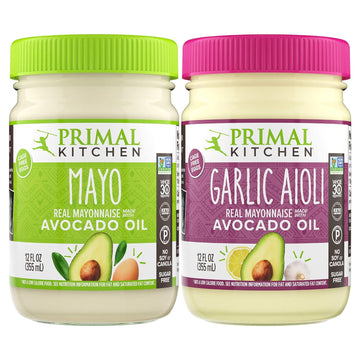 Primal Kitchen Mayo Made with Avocado Oil and Cage-Free Eggs, Variety 12 Ounces