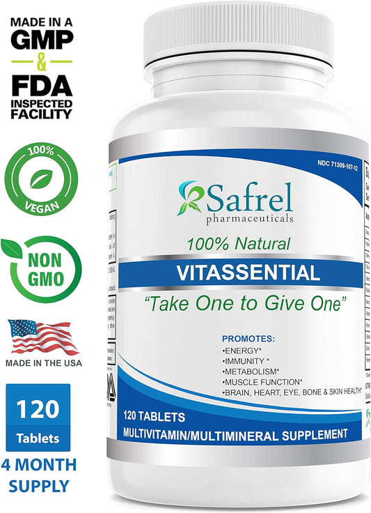 Safrel Vitassential One Daily Multivitamin for Men and Women - Organic