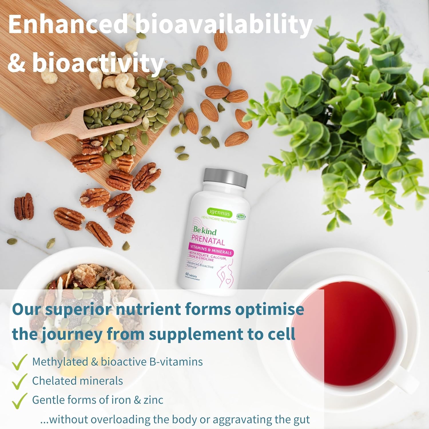 Advanced Clean Label Prenatal Multivitamin with Methylated Folic Acid 