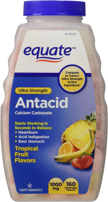 Equate Antacid Tablets, Ultra Strength Tropical Fruit Flavors Chewable3.2 Ounces