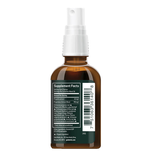 Echinacea Goldenseal Propolis Throat Spray 1 oz By Gaia Herbs