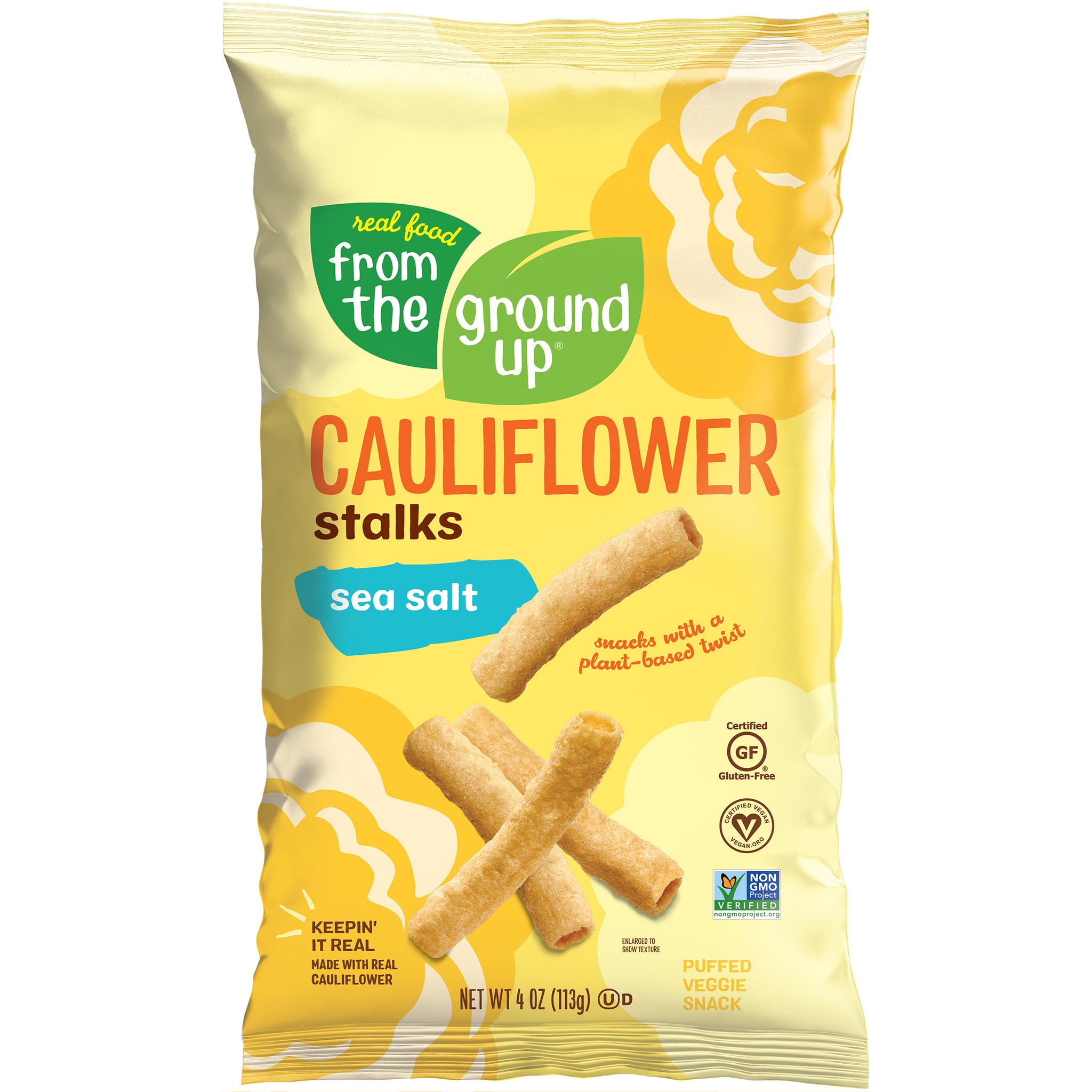 Real Food From The Ground Up Cauliflower Sea Salt Stalks bag