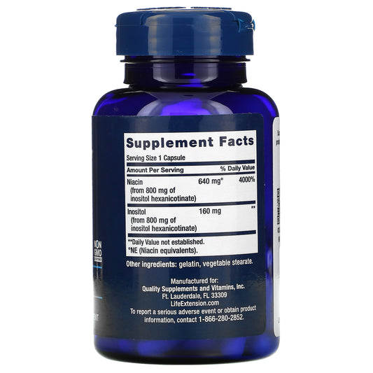 Life Extension, No Flush Niacin, 640 Mg, Capsules