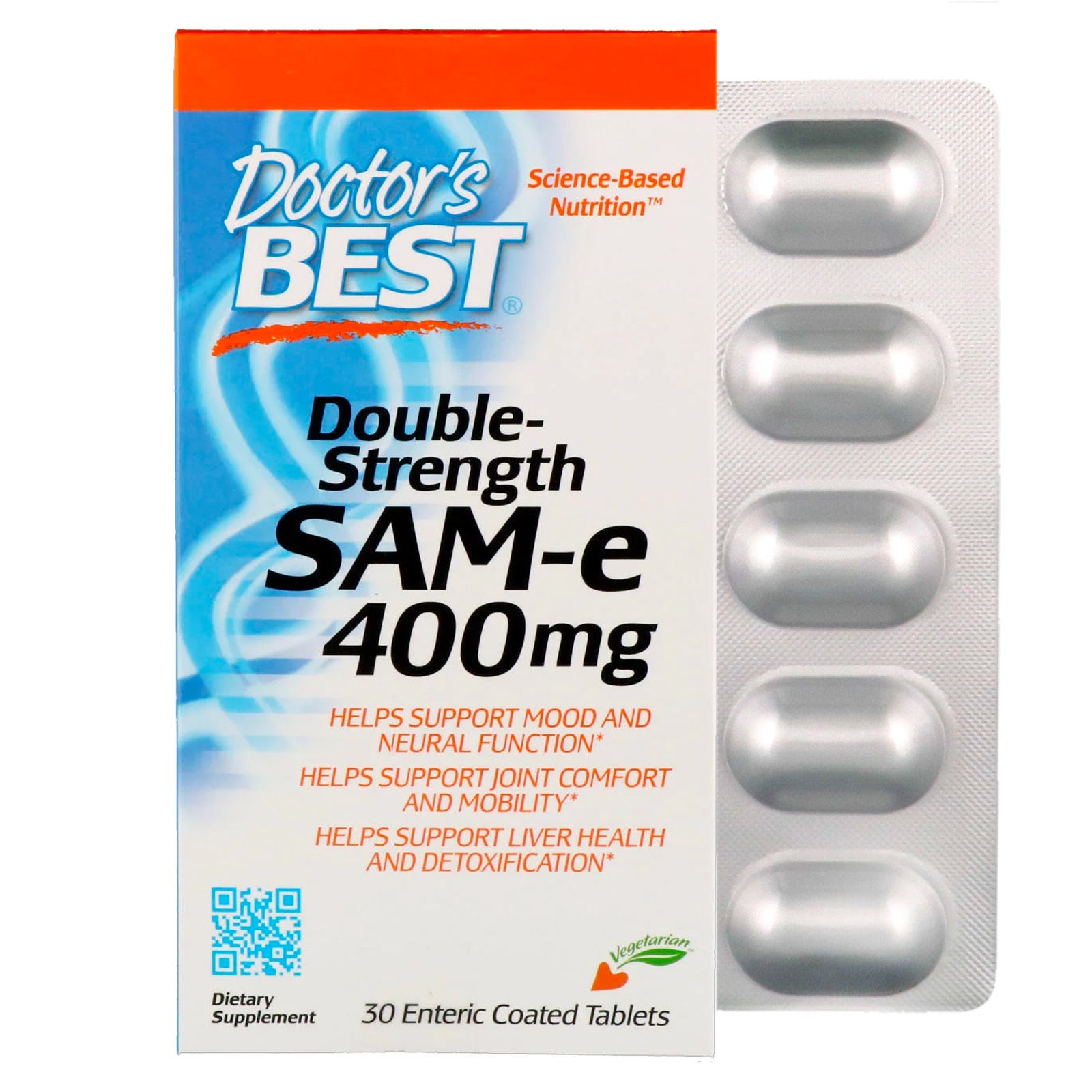 Doctor's Best, SAM-e, Double-Strength, 400 mg