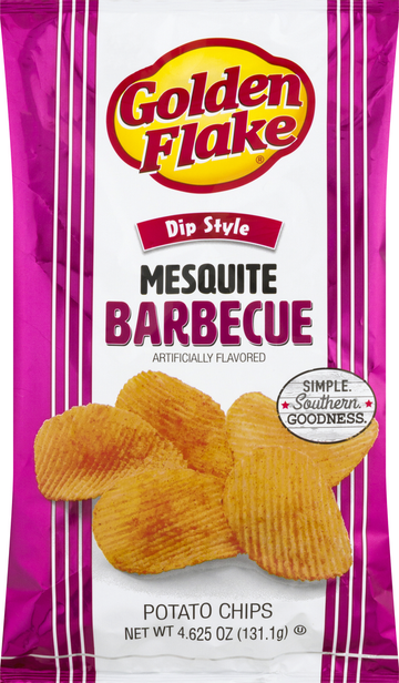 Golden Flake Dip Style Mesquite Barbecue Potato Chips