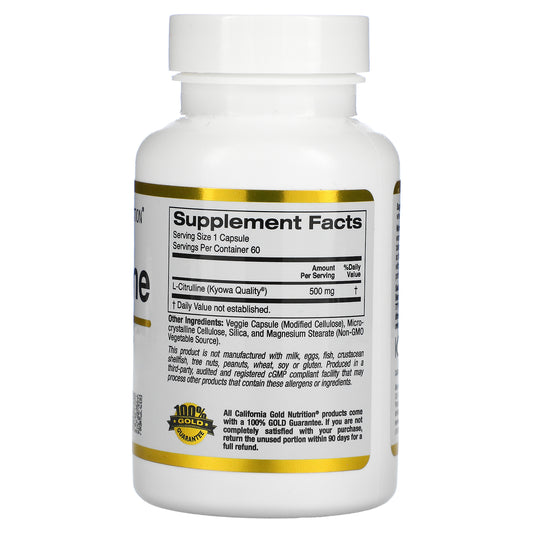 California Gold Nutrition, L-Citrulline, 500 mg