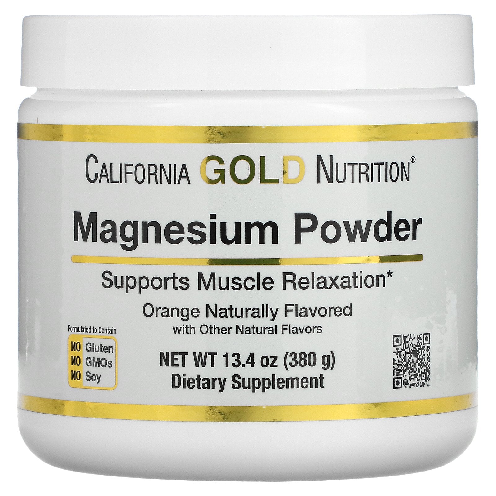 California Gold Nutrition, Magnesium Powder Beverage, Orange Crush