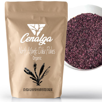 CENALGA Organic Dulse Flakes 42.5 G Atlantic Coast Seaweed - Vegan Certified - Perfect for Keto or Paleo Diets - Kosher