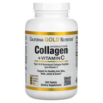 California Gold Nutrition, Hydrolyzed Collagen Peptides + Vitamin C, Type I & III