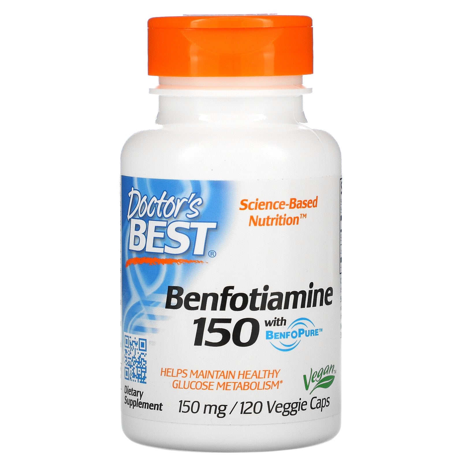 Doctor's Best, Benfotiamine 150 with BenfoPure, 150 mg Veggie Caps