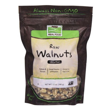 Walnuts Halves & Pieces Raw 12 oz By Now Foods