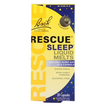 Rescue Sleep Liquid Melts 28 caps By Bach Flower Remedies