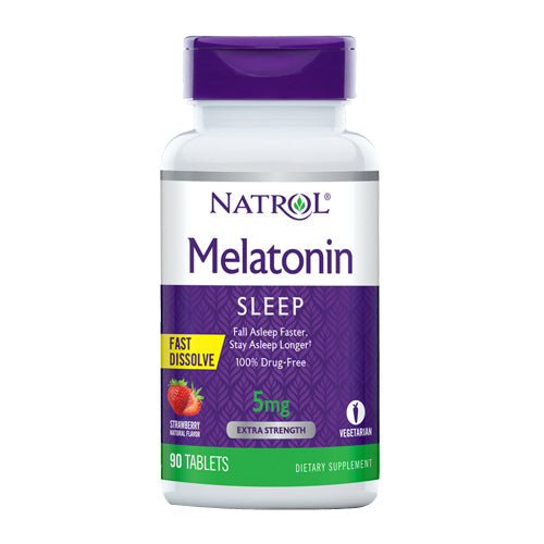 Melatonin Fast Dissolve Stawberry 90 Tabs By Natrol