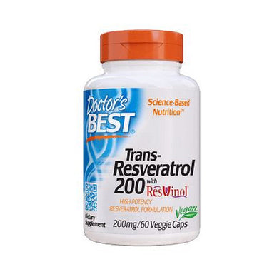 Trans-Resveratrol 200 with ResVinol-25 60 Veggie Caps By Doctors Best