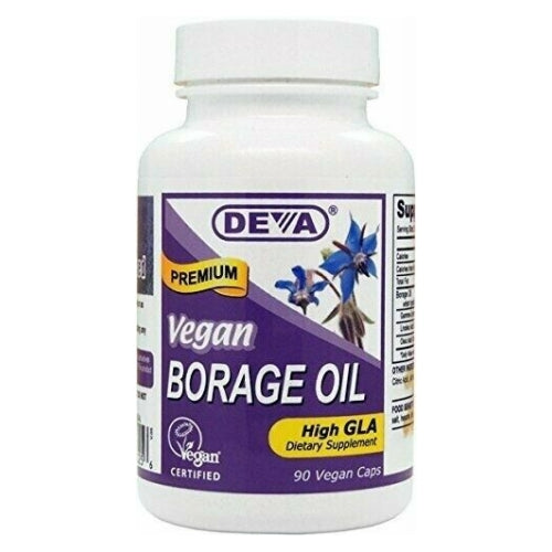 Vegan Borage Oil 90 vcaps By Deva Vegan Vitamins