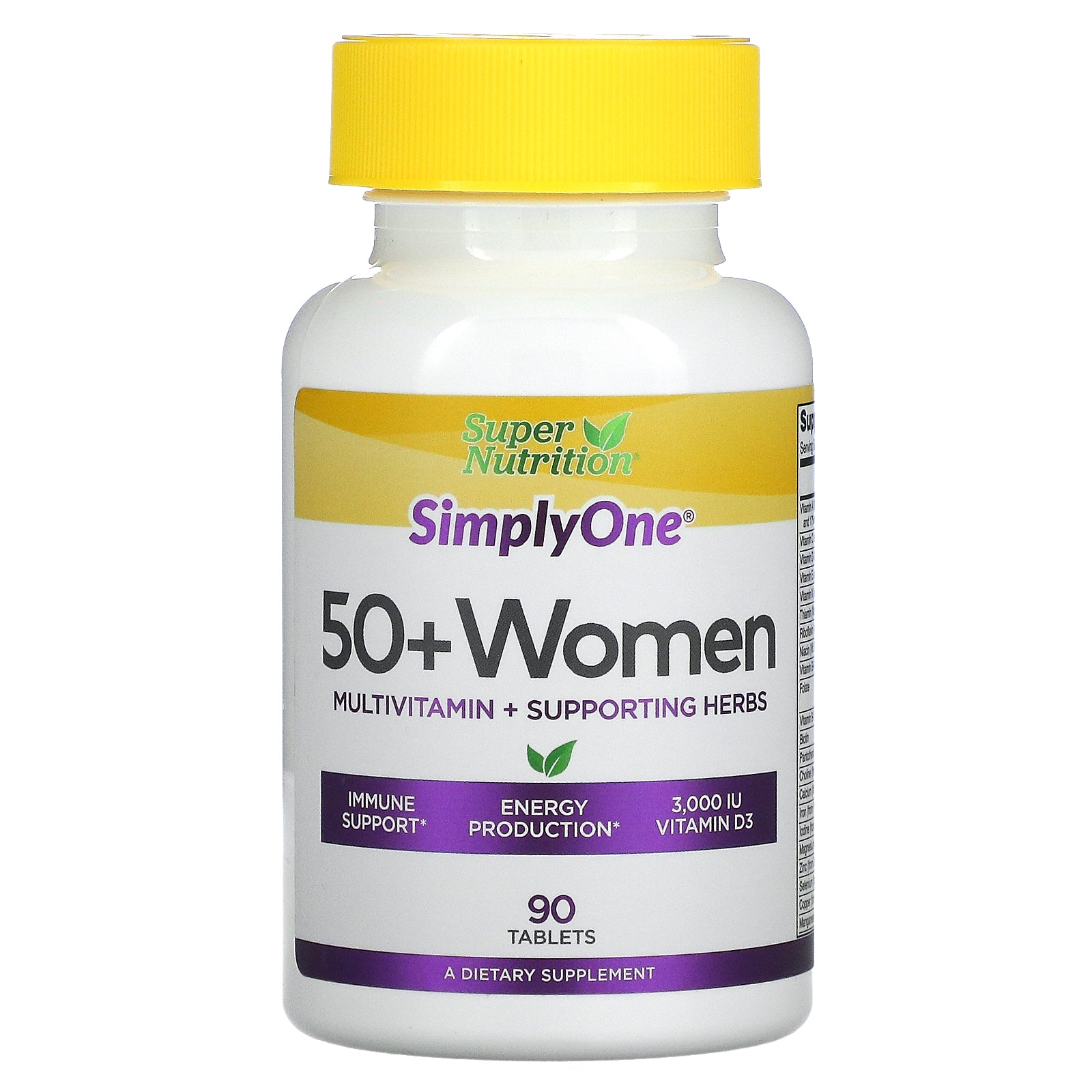 Super Nutrition, Simplyone, 50+ Women, Multivitamin + Supporting Herbs, Tablets