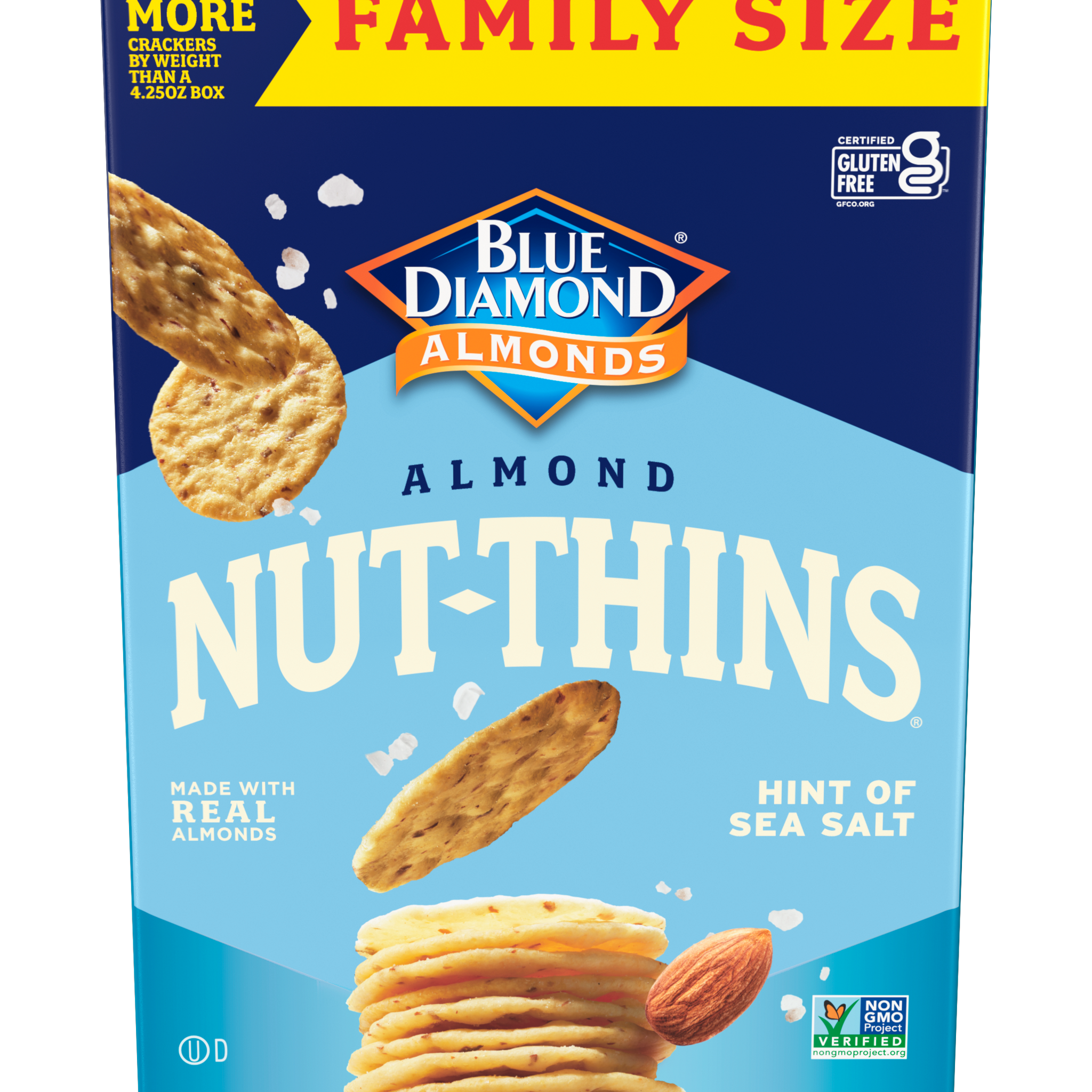 Blue Diamond Nut-Thins Crackers, Hint Of Sea Salt