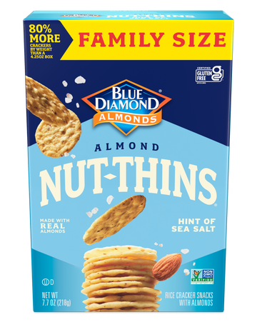 Blue Diamond Nut-Thins Crackers, Hint of Sea Salt