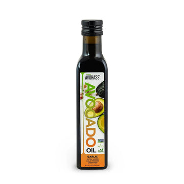 Avohass Garlic Avocado Oil . Glass Bottle Non-GMO. New
