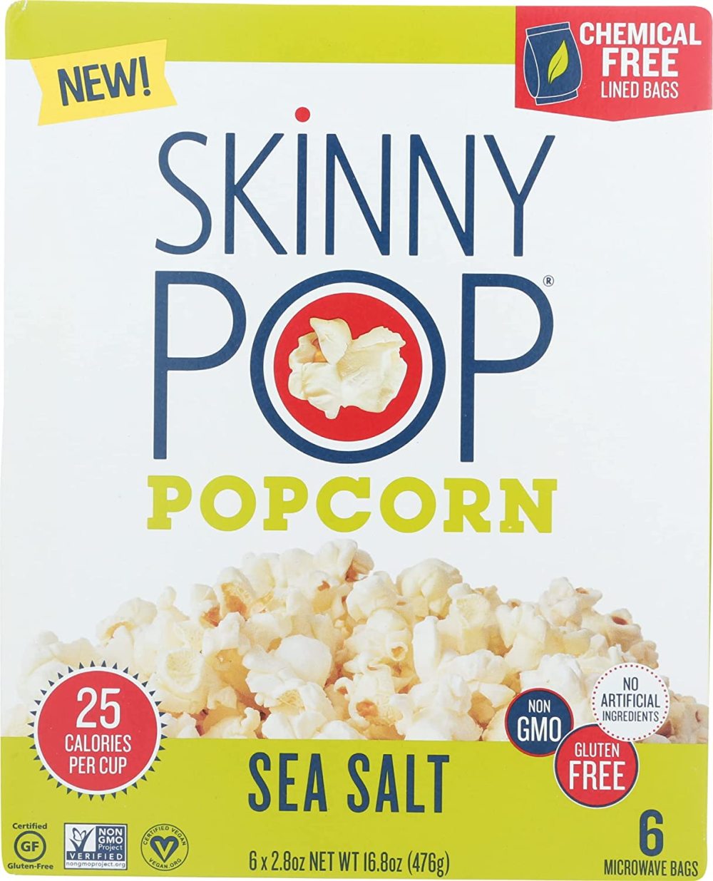 SKINNY POP Sea Salt Microwave Popcorn