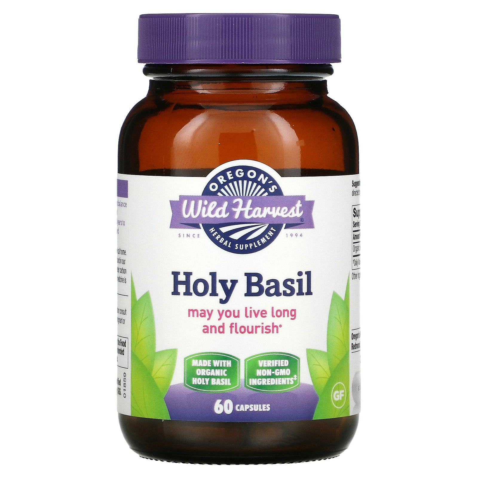 Oregon's Wild Harvest, Holy Basil, Capsules