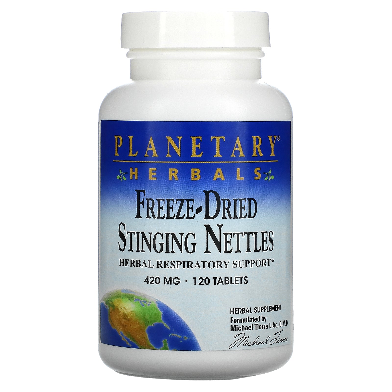 Planetary Herbals, Freeze-Dried Stinging Nettles, 420 mg, Tablets