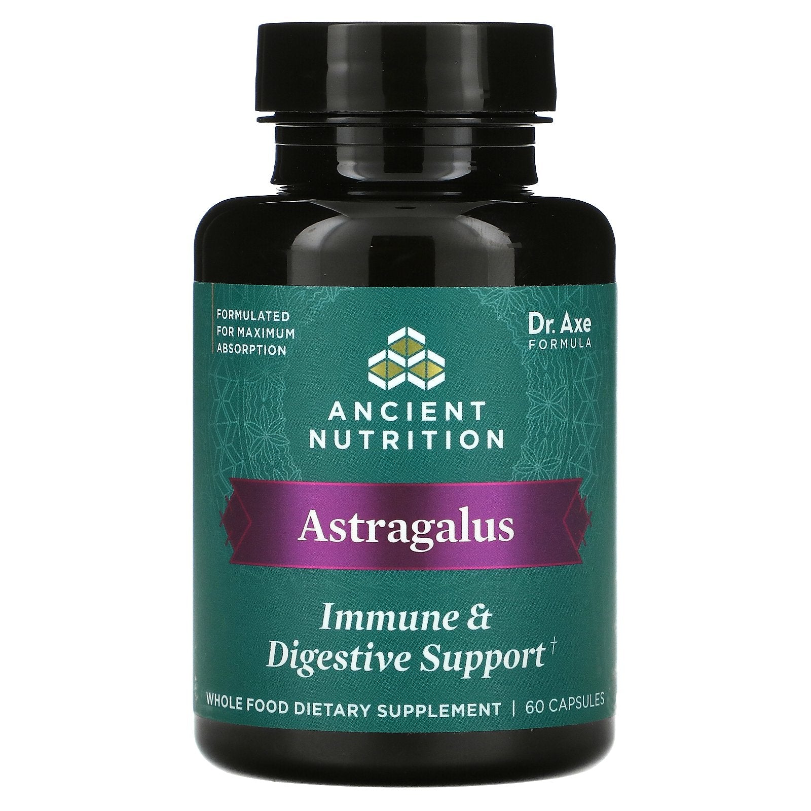 Dr. Axe / Ancient Nutrition, Astragalus, Immune & Digestive Support, Capsules