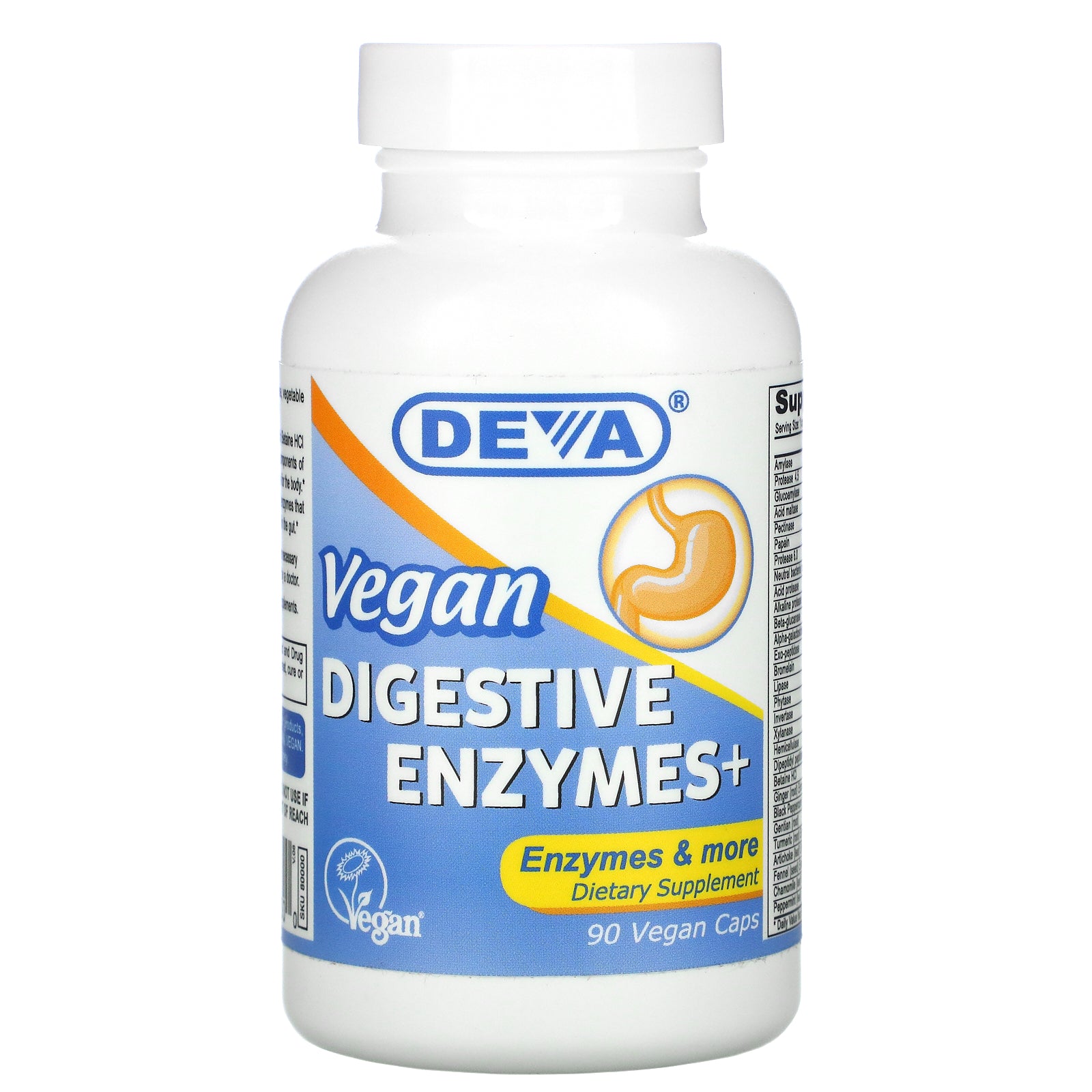 Deva, Vegan Digestive Enzymes+ Vegan Caps