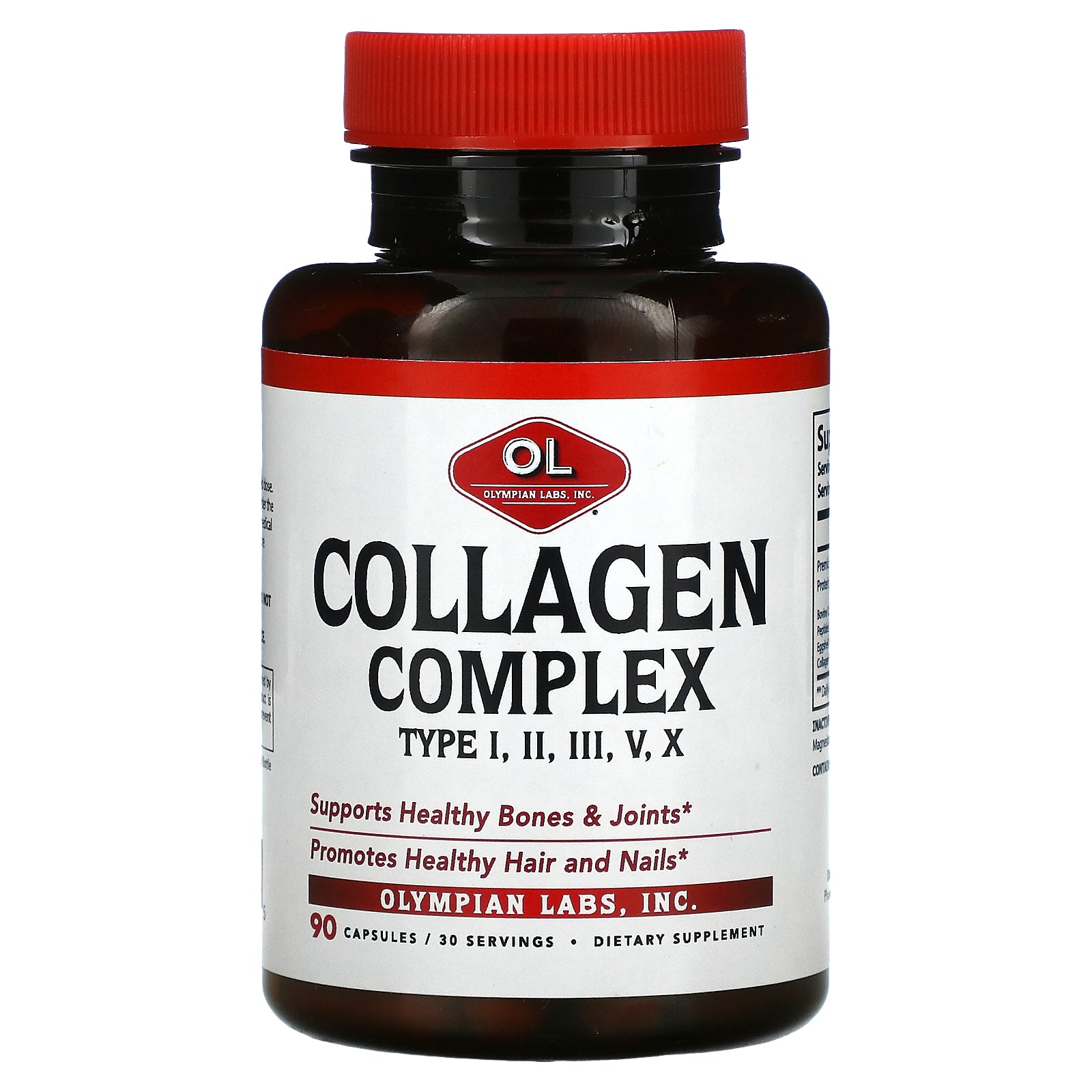 Olympian Labs, Collagen Complex Type I, Ii, Iii, V, X