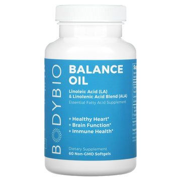 BodyBio, Balance Oil, Linoleic Acid (LA) & Linolenic Acid Blend (ALA), Non-GMO Softgels