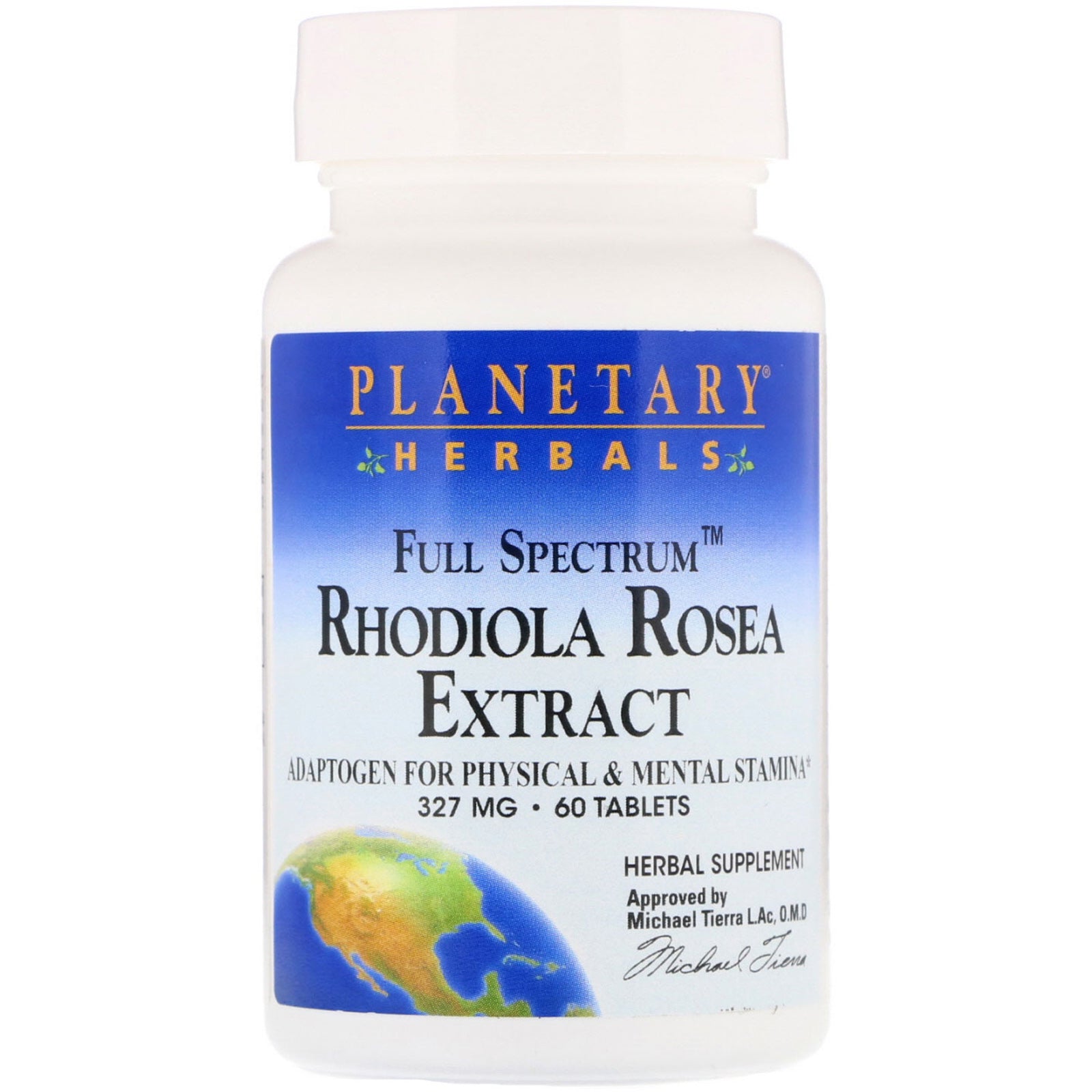 Planetary Herbals, Rhodiola Rosea Extract, Full Spectrum, 327 mg, Tablets