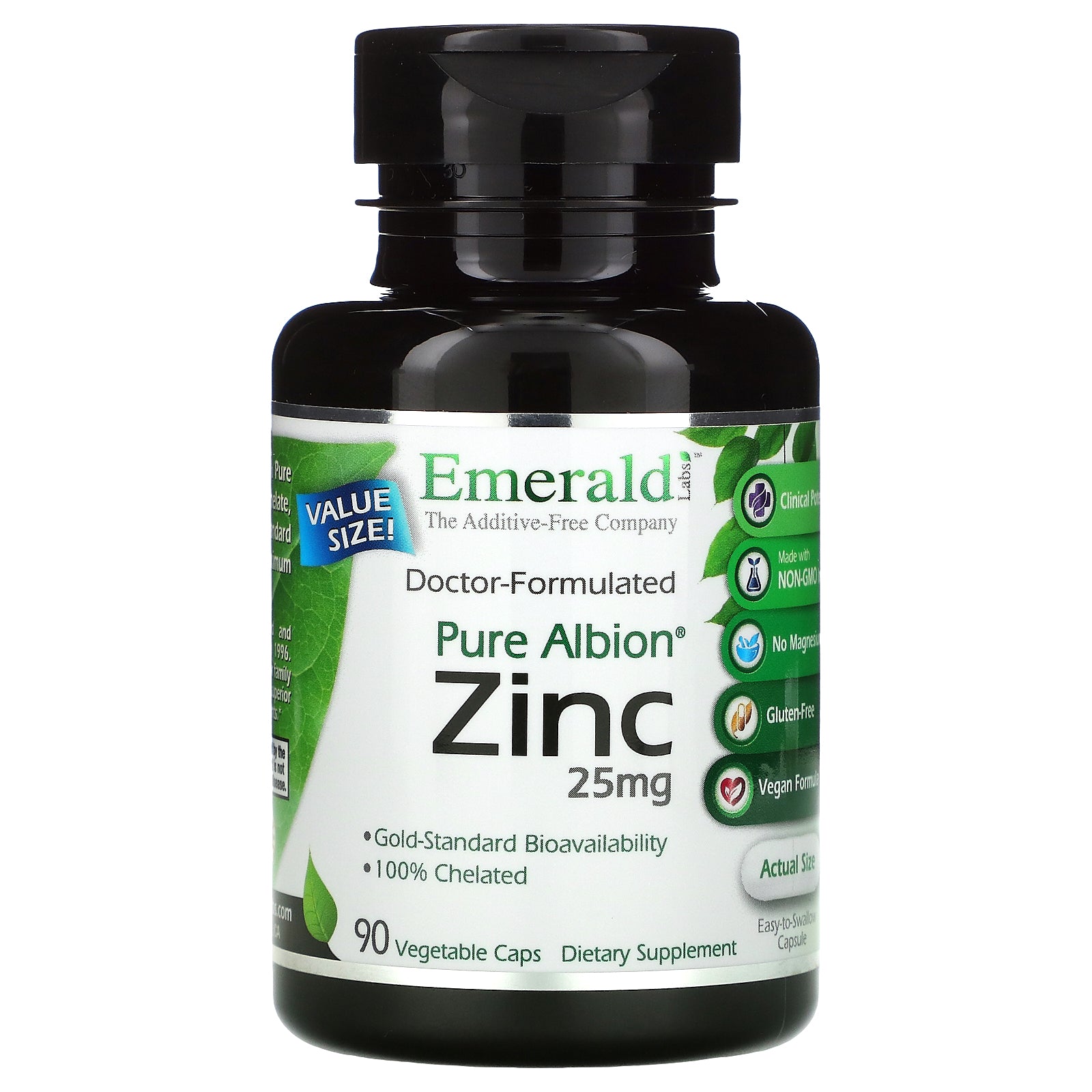 Emerald Laboratories, Pure Albion Zinc, 25 mg