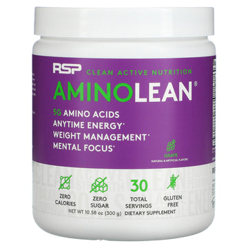 RSP Nutrition, AminoLean, Essential Amino Acids + Anytime Energy, Grape