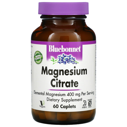 Bluebonnet Nutrition, Magnesium Citrate, 400 mg Caplets