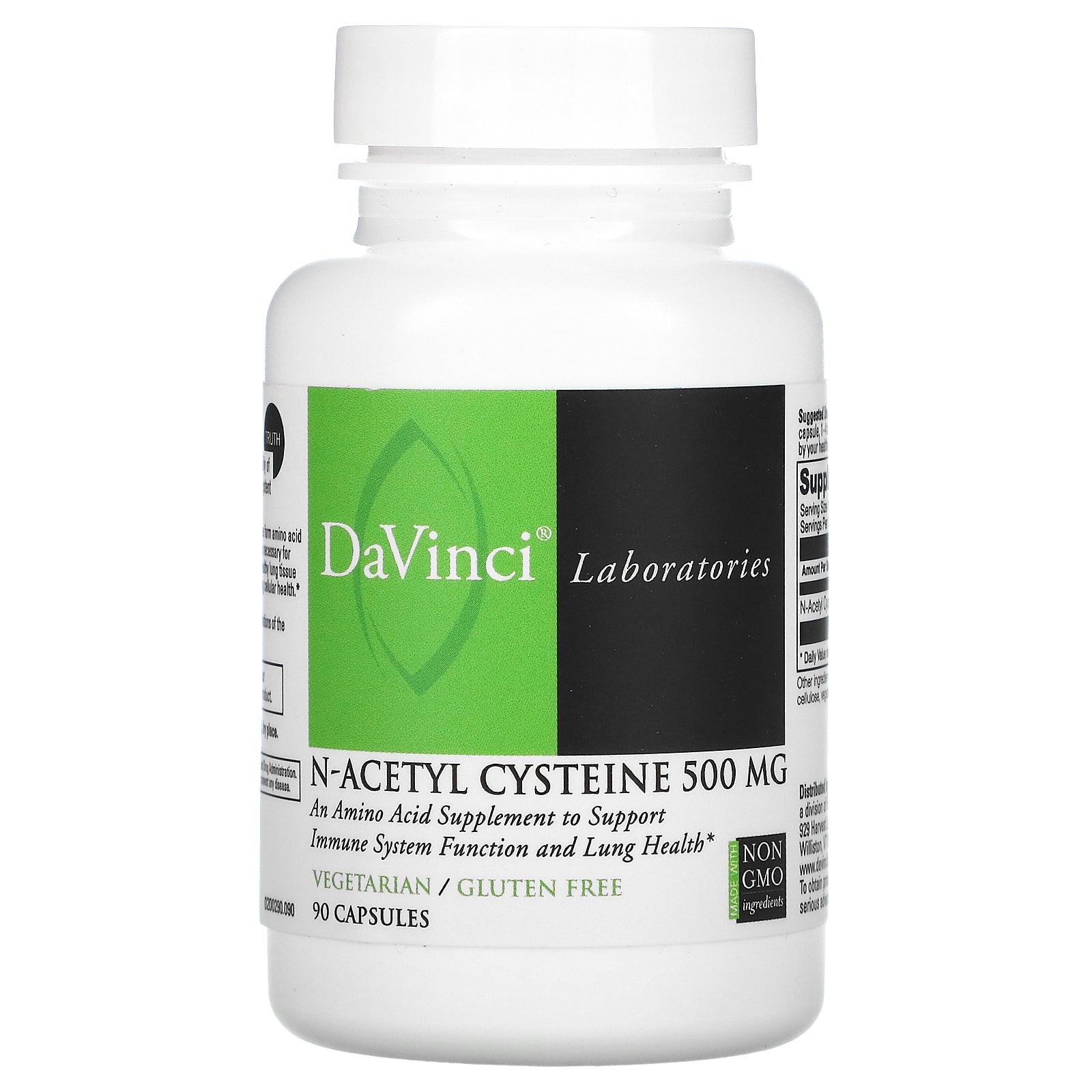 DaVinci Laboratories of Vermont, N-Acetyl Cysteine, 500 mg Capsules